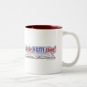 Do The Write Thing Fun Author Pride Slogan  Two-Tone Coffee Mug