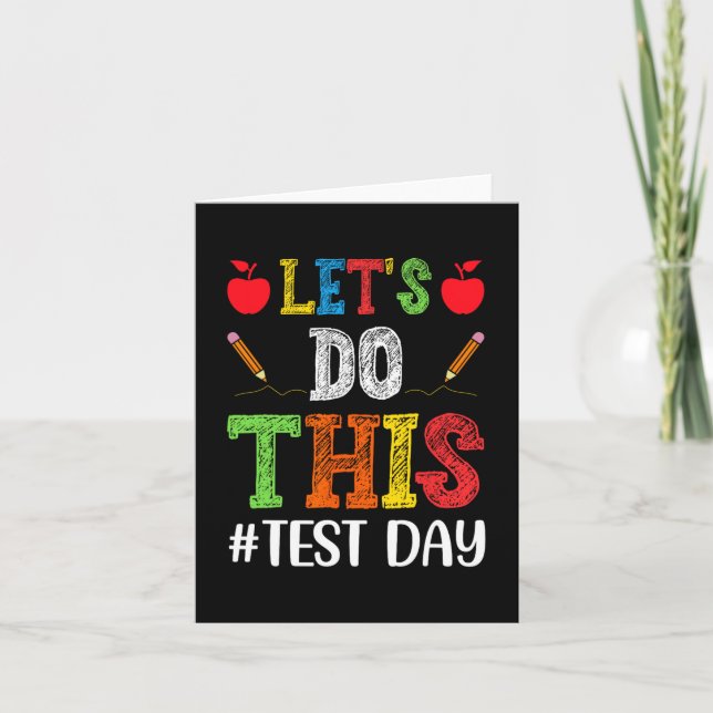 Do This Test Day Motivational Testing Teacher Stud Card (Front)