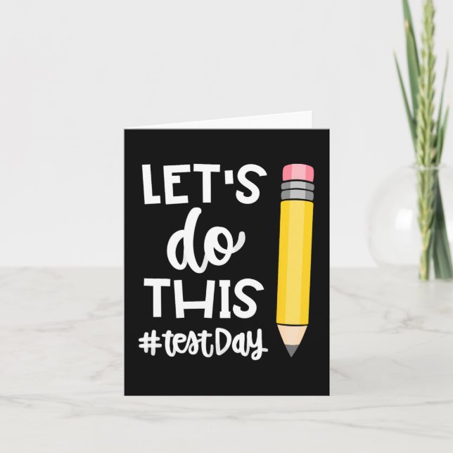 Do This Test Day State Testing Teacher Motivationa Card (Front)