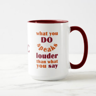 Do vs. Say custom monogram mugs
