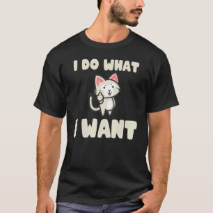 Do What I Want Black Cat Red Cup Graphic 7 T-Shirt