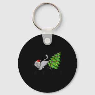 Do What I Want Christmas Cat Xmas Tree Funny  Key Ring