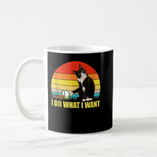 Do-What I-Want Tuxedo-Cat coffee cup Funny Tank To