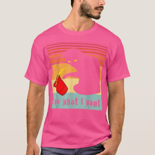 Do What I Want Vintage Black Cat Red Cup Funny My T-Shirt