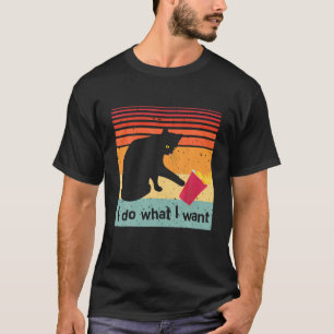 Do What I Want Vintage Black Cat Red Cup Funny My T-Shirt