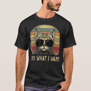 Do What I Want Vintage Kitten Cat My Funny Cat Lov T-Shirt