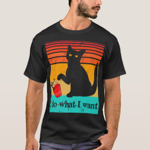 Do What I Want Vintage Kitten Cat My Funny Cat Lov T-Shirt