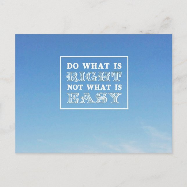 Do What is Right Postcard (Front)