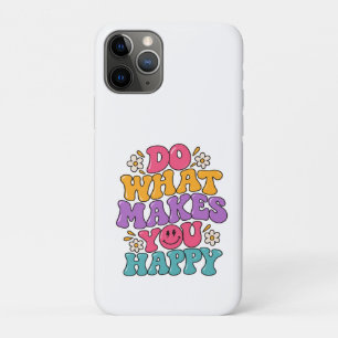 Do What Makes You Happy – Colourful Retro Positive Case-Mate iPhone Case