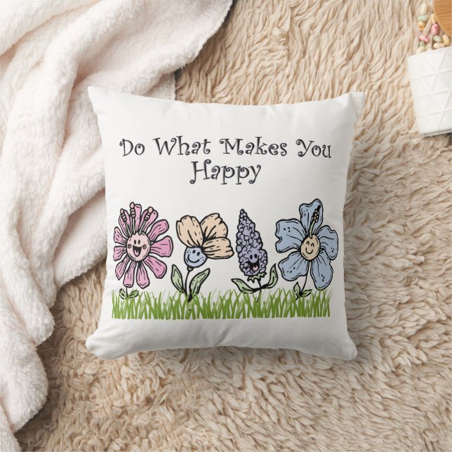 Do What Makes You Happy Cushion (Blanket)