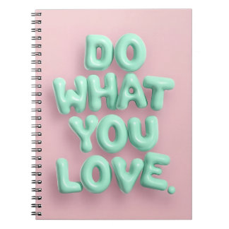 Do what you love pastel aesthetic spiral notebook