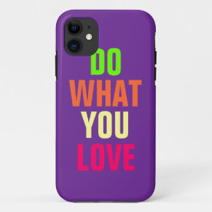 Do What You Love, purple background iPhone 5 Case-Mate iPhone Case