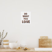 Do What You Love Quote | Faux Rose Gold Typography Poster (Kitchen)