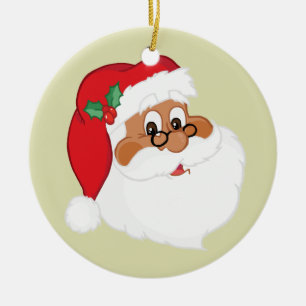 Do You Believe in Black Santa Claus? Ceramic Tree Decoration