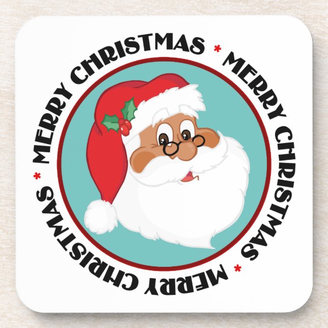 Do You Believe in Black Santa Claus? Coaster (Front)