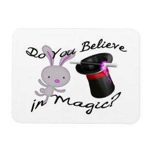 Do You Believe In Magic Top Hat & Rabbit Magnet