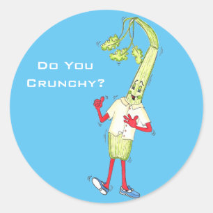 'Do You Crunchy' Glossy Round Sticker