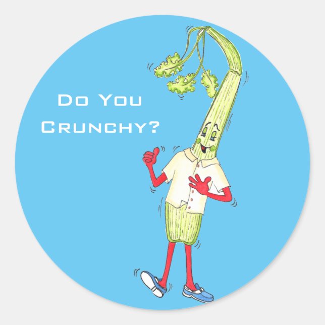 'Do You Crunchy' Glossy Round Sticker (Front)