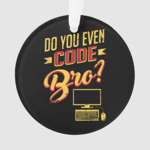 Do You Even Code Bro Funny Software Engineer Ornament