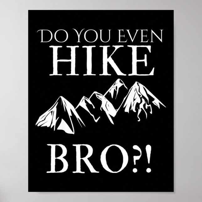 Do You Even Hike Bro! Cool Hiking For Funny Hikers Poster (Front)