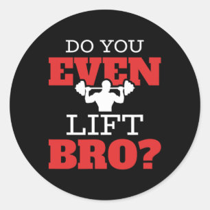 Do You Even Lift Bro  Classic Round Sticker
