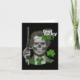 Do You Feel Lucky Punk Funny St Patricks Day 1 Card