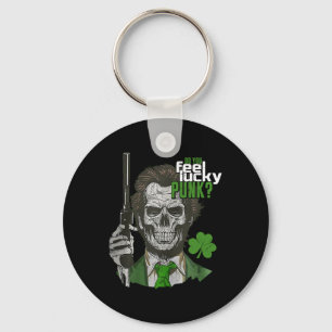 Do You Feel Lucky Punk Funny St Patricks Day Key Ring
