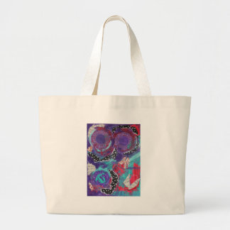 Do You Feel The Music? A Mixed Media Art Paint Large Tote Bag