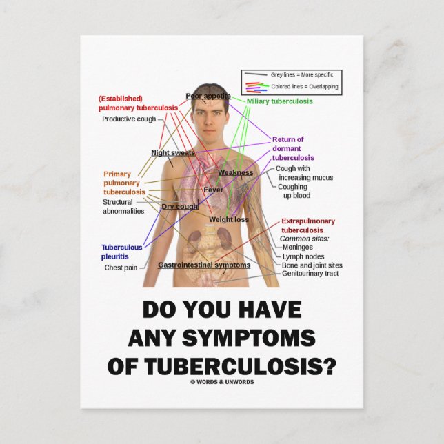 Do You Have Any Symptoms Of Tuberculosis? Postcard (Front)