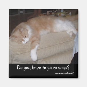 Do you have to go to work? magnet