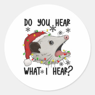 Do You Hear What I Hear Christmas Xmas  Classic Round Sticker