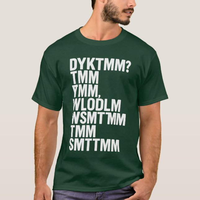 Do You Know The Muffin Man DYKTMM Funny Nostalgic  T-Shirt (Front)