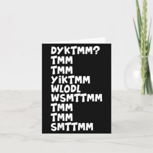 Do You Know The Muffin Man Dyktmm Nostalgia Funny  Card