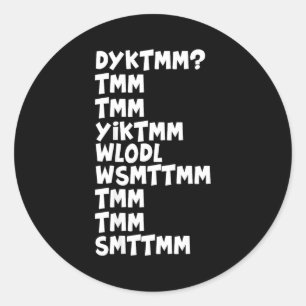 Do You Know The Muffin Man Dyktmm Nostalgia Funny Classic Round Sticker