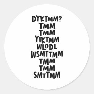 Do You Know The Muffin Man Dyktmm Nostalgia Funny  Classic Round Sticker