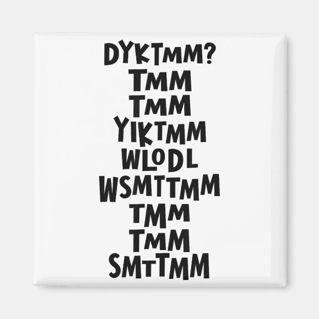 Do You Know The Muffin Man Dyktmm Nostalgia Funny  Magnet (Front)