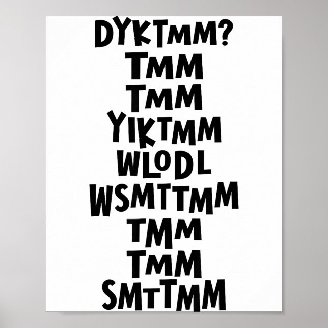 Do You Know The Muffin Man Dyktmm Nostalgia Funny  Poster (Front)
