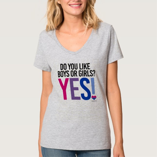 Do you like boys or girls - LGBT Design -.png T-Shirt (Front)