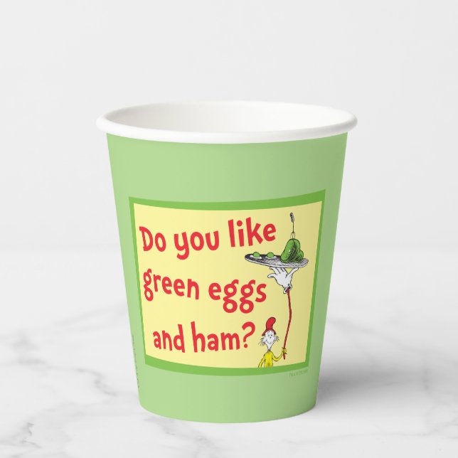 Do You Like Green Eggs and Ham? Paper Cups (Front)