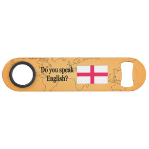 "Do you speak English?" in English. Flag bf
