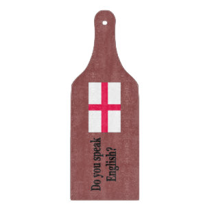 Do you speak English? in English.Flag bf Cutting Board