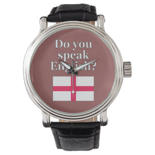 "Do you speak English?" in English. Flag Watch