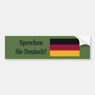 Do you speak German? in German. Flag bf Bumper Sticker