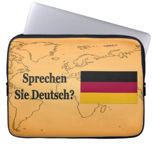 Do you speak German? in German. Flag bf Laptop Sleeve