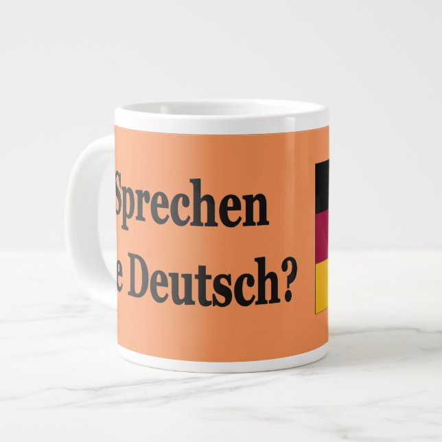 Do you speak German? in German. Flag bf Large Coffee Mug (Front Left)