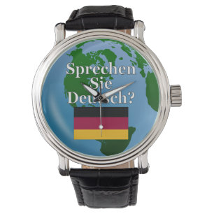 Do you speak German? in German. Flag & globe Watch