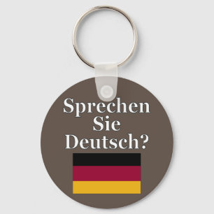 Do you speak German? in German. Flag Key Ring