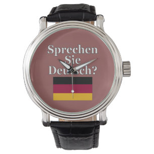 Do you speak German? in German. Flag Watch