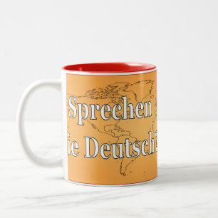 Do you speak German? in German. Flag wf Two-Tone Coffee Mug