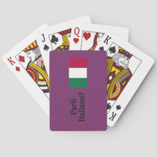 Do you speak Italian? in Italian. Flag bf Playing Cards